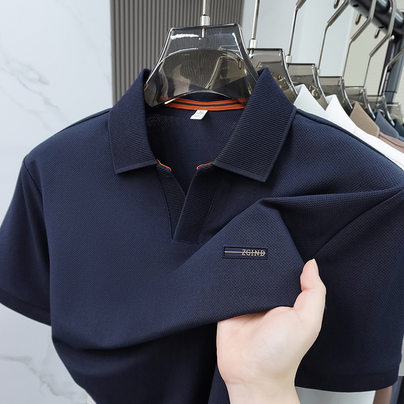 Polo Shirt Pique - Men Solid Color Pique Cotton Polo
