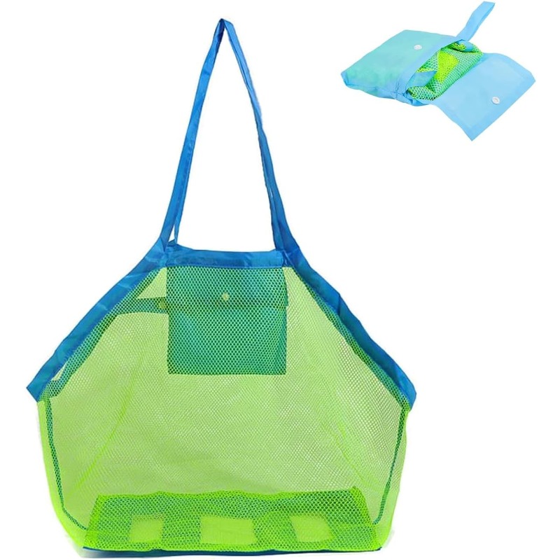 Beach Towel Large - Foldable Beach Mesh Bag, Anti-Sand Waterproof