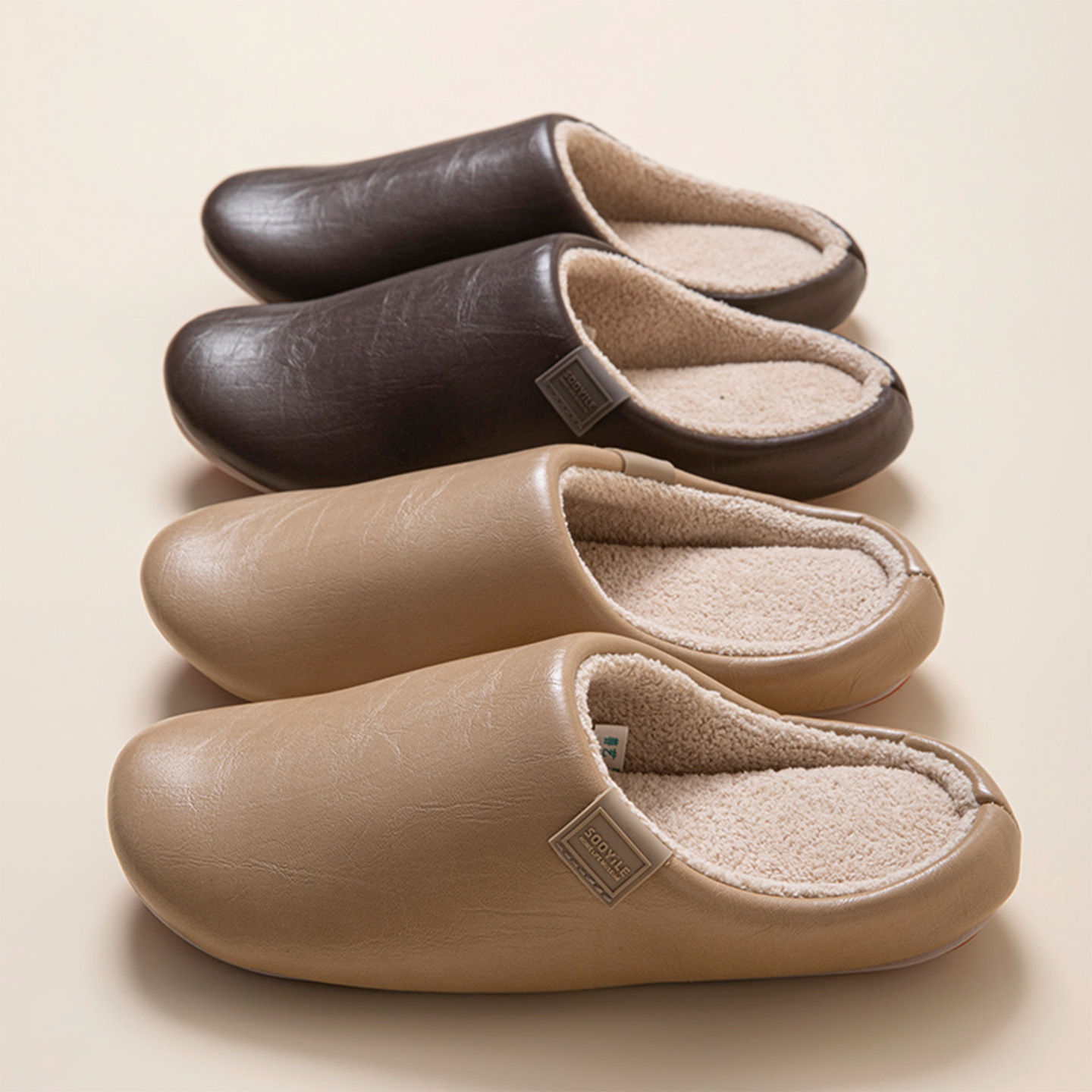 Flip Flop Leather Men - Retro Pu Leather Mute Home Men's