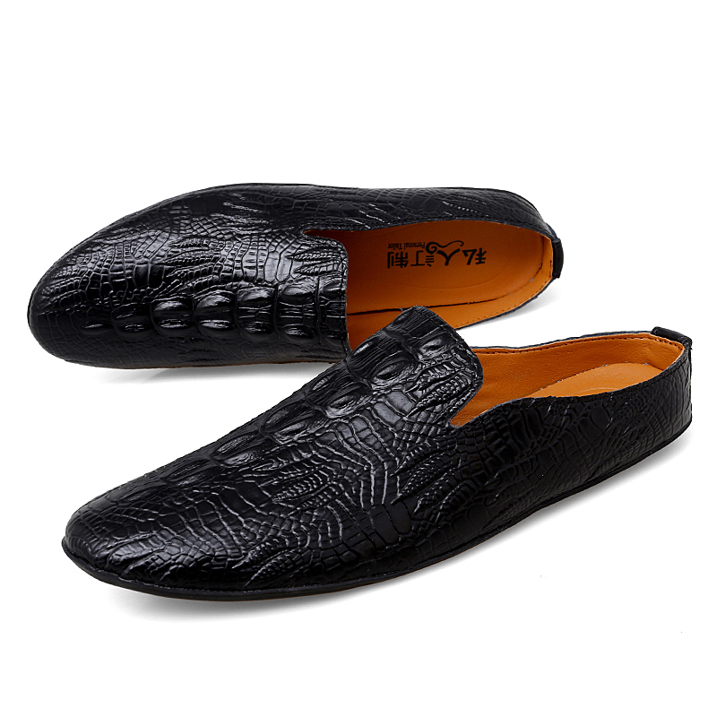 Fashion Crocodile Pattern Men  - огляд і ціна Flip Flop Leather Men