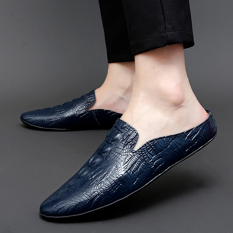 Fashion Crocodile Pattern Men  - огляд і ціна Flip Flop Leather Men