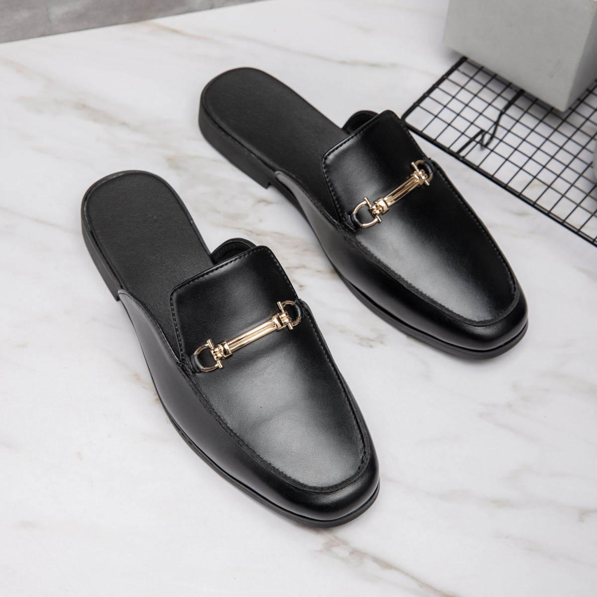 Casual Mules Men Leather Loafe - огляд і ціна Flip Flop Leather Men