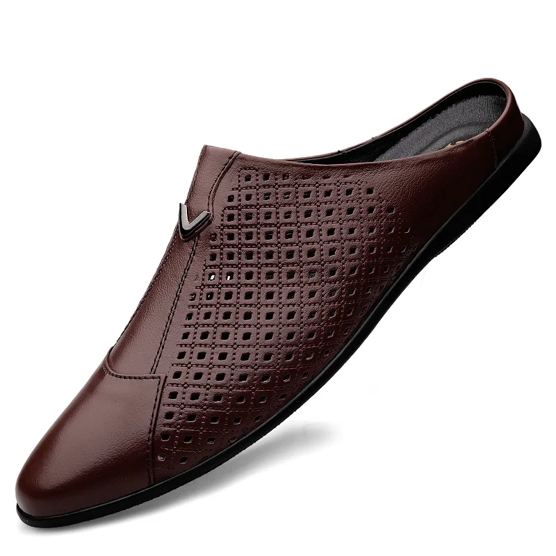 2025 Adult Summer Half Drag Pe - огляд і ціна Flip Flop Leather Men