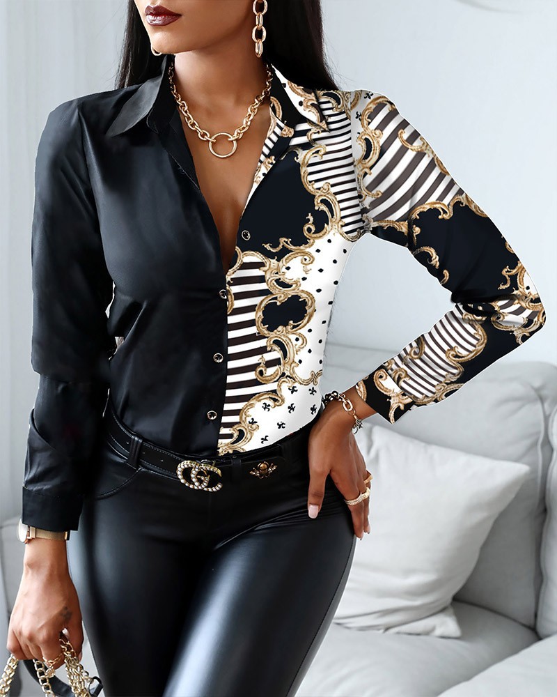 Women Fashion Wild Shirts Chai - огляд і ціна Shirt Camp Collar