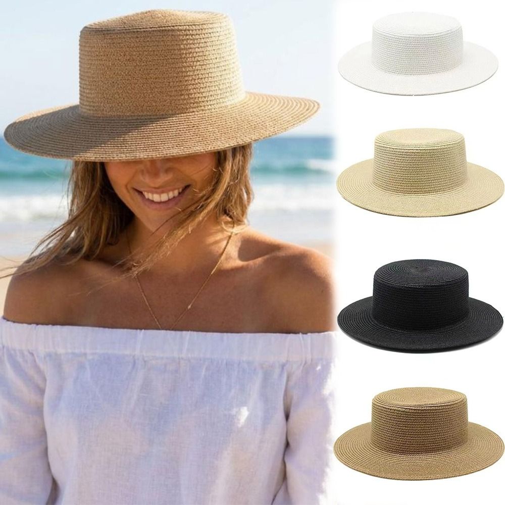 Fashionable Wide Brim Straw Ha - огляд і ціна Bucket Hat Straw
